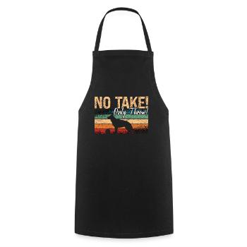 German Shepherd No Take Only Throw Retro Canine - Kochschürze - Schwarz - Vorne - AI Model Male 185 dark (185cm)