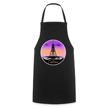 Cuxhaven Fine Skyline - Kochschürze - Schwarz - Vorne - AI Model Male 185 dark (185cm)
