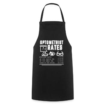 Optometrist Optometrist Rates - Cooking Apron - black - Front - AI Model Male 185 dark (185cm)