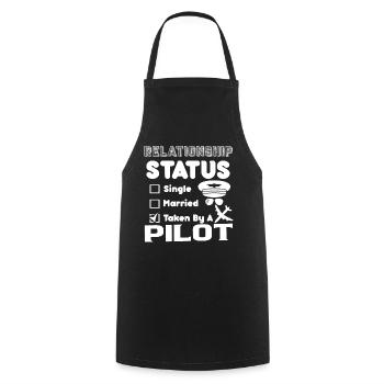 Pilot Pilot Relationship Status - Cooking Apron - black - Front - AI Model Male 185 dark (185cm)