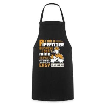 Pipefitter Pipefitter Dont Mind Hard Work - Cooking Apron - black - Front - AI Model Male 185 dark (185cm)