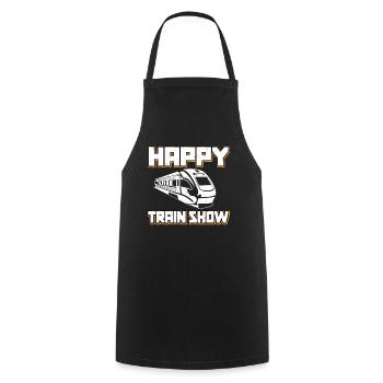 Bon spectacle de train - Tablier de cuisine - noir - Devant - AI Model Male 185 dark (185cm)
