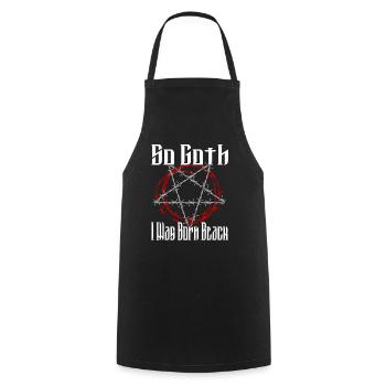 Satan Belzébuth Diable Gothique Pentagramme Mystique - Tablier de cuisine - noir - Devant - AI Model Male 185 dark (185cm)