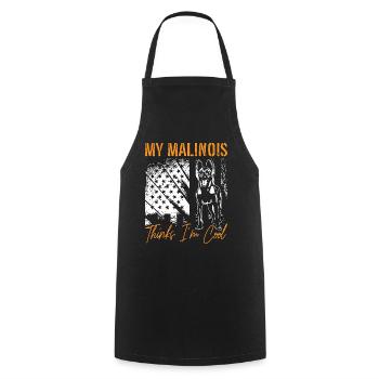 Belgian Malinois My Malinois Thinks I'm Cool Pet - Cooking Apron - black - Front - AI Model Male 185 dark (185cm)