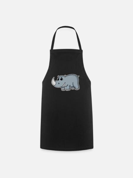 Nashörner Nashorn - Kochschürze - Schwarz