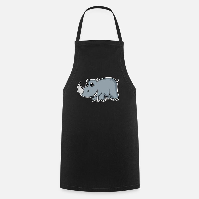 Nashörner Nashorn - Kochschürze - Schwarz