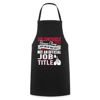 Phlebotomist Phlebotomist Job Title - Cooking Apron - black - Front - AI Model Male 185 dark (185cm)