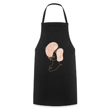 Lineart allotment garden allotment garden horticulture - Cooking Apron - black - Front - AI Model Male 185 dark (185cm)