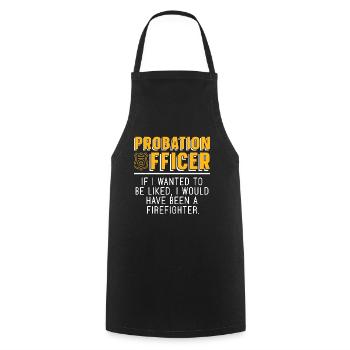 Agent de probation si je voulais être correctionnel - Tablier de cuisine - noir - Devant - AI Model Male 185 dark (185cm)