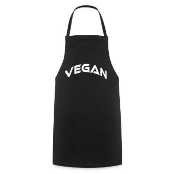 Végétalien - Tablier de cuisine - noir - Devant - AI Model Male 185 dark (185cm)