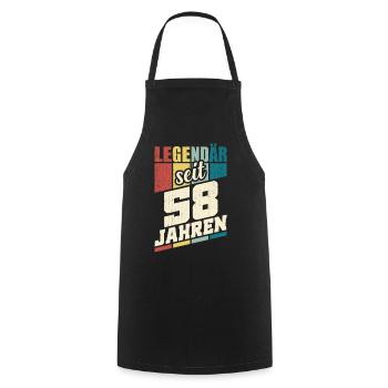 58. Geburtstag Legendär Seit 58 Jahren Legende 58 - Kochschürze - Schwarz - Vorne - AI Model Male 185 dark (185cm)