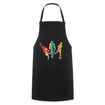 Retro Triathlete Training Triathlon Bike Pro - Cooking Apron - black - Front - AI Model Male 185 dark (185cm)
