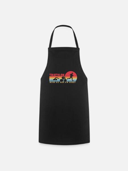Le triathlon plus qu’un passe-temps Vélo de triathlon - Tablier de cuisine - noir