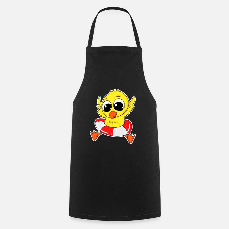 Ente Badeente Baden - Kochschürze - Schwarz