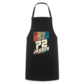 72. Geburtstag Legendär Seit 72 Jahren Legende 72 - Kochschürze - Schwarz - Vorne - AI Model Male 185 dark (185cm)