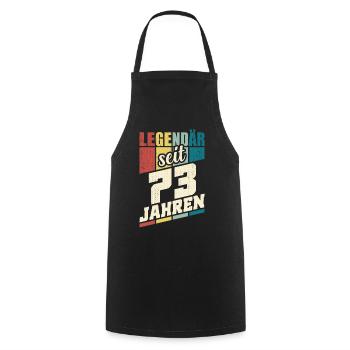 73. Geburtstag Legendär Seit 73 Jahren Legende 73 - Kochschürze - Schwarz - Vorne - AI Model Male 185 dark (185cm)