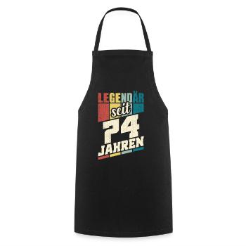74. Geburtstag Legendär Seit 74 Jahren Legende 74 - Kochschürze - Schwarz - Vorne - AI Model Male 185 dark (185cm)