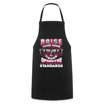 Crane Operator Love A Crane Operator - Cooking Apron - black - Front - AI Model Male 185 dark (185cm)