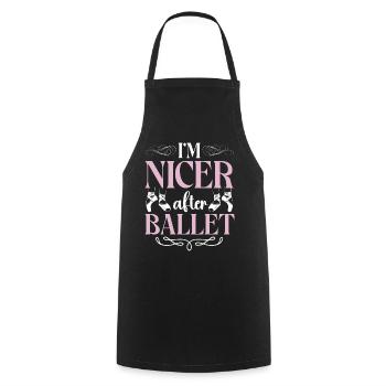 Ballet Dancer Dance Girl Ballerina - Kochschürze - Schwarz - Vorne - AI Model Male 185 dark (185cm)