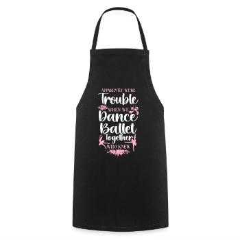 Ballet Danseuse Danse Ballerine - Tablier de cuisine - noir - Devant - AI Model Male 185 dark (185cm)