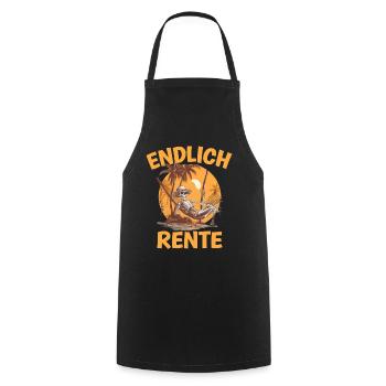 Endlilch Rente Palmen Hängematte Strand Sarkasmus - Kochschürze - Schwarz - Vorne - AI Model Male 185 dark (185cm)