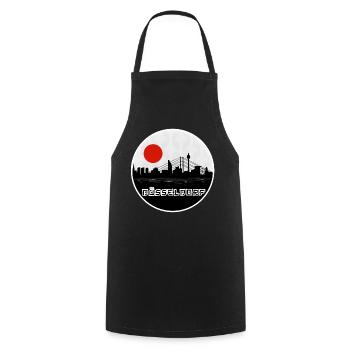 Düsseldorf Japan Skyline - Kochschürze - Schwarz - Vorne - AI Model Male 185 dark (185cm)