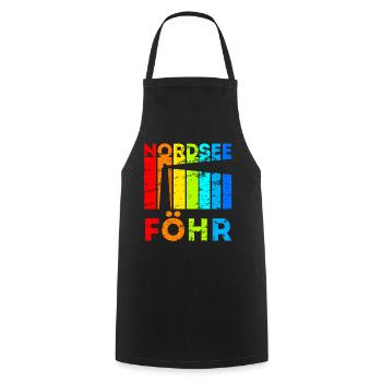 Föhr Nordsee Nordfriesische Insel Geschenk - Kochschürze - Schwarz - Vorne - AI Model Male 185 dark (185cm)