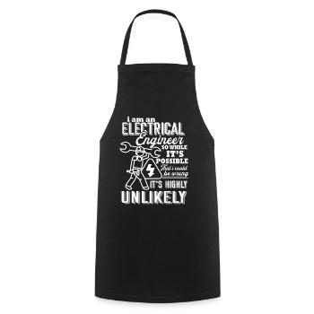 Electrical Engineer I Am An Electrical Engineer - Cooking Apron - black - Front - AI Model Male 185 dark (185cm)