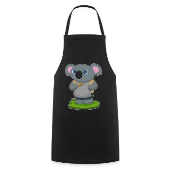 Koala Coiffeur Ciseaux Peigne - Tablier de cuisine - noir - Devant - AI Model Male 185 dark (185cm)