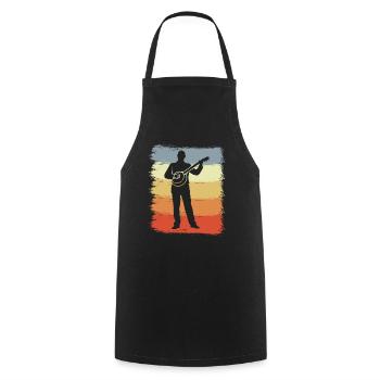 Vintage Banjo Player - Cooking Apron - black - Front - AI Model Male 185 dark (185cm)