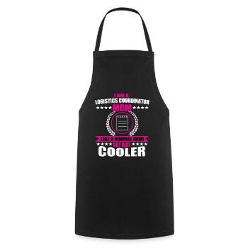 Funny Logistics Coordinator Mom Mother's Day - Cooking Apron - black - Front - AI Model Male 185 dark (185cm)