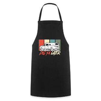 Embalmer Dig Ya Later Retro Funeral Home Embalmers - Cooking Apron - black - Front - AI Model Male 185 dark (185cm)