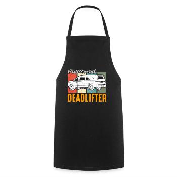 Embalmer Professional Deadlifter Retro Funeral - Cooking Apron - black - Front - AI Model Male 185 dark (185cm)