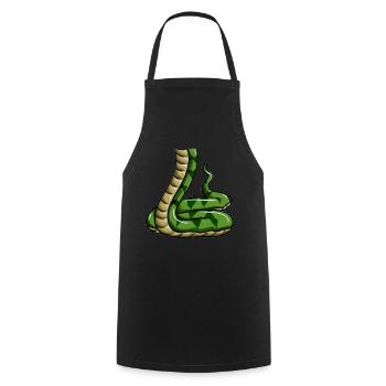 Serpent Reptilien, Pangolin, Corps de Serpent - Tablier de cuisine - noir - Devant - AI Model Male 185 dark (185cm)