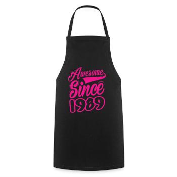 Awesome Since 1989 - Cooking Apron - black - Front - AI Model Male 185 dark (185cm)