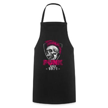 Punk since 1971 - Cooking Apron - black - Front - AI Model Male 185 dark (185cm)