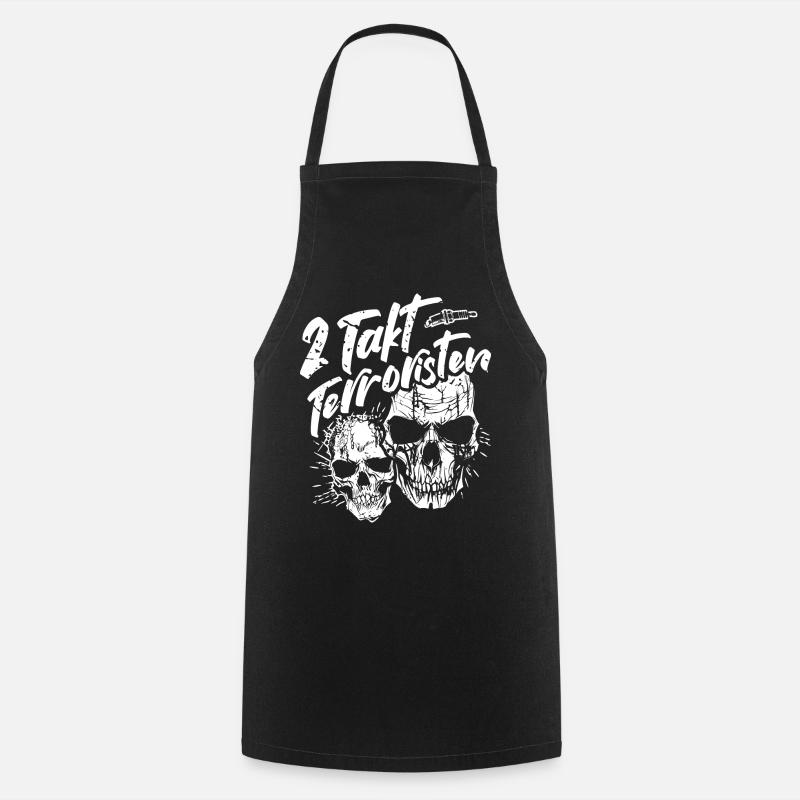 2 Stroke Terrorists - Moped Driver Skulls - Cooking Apron - black
