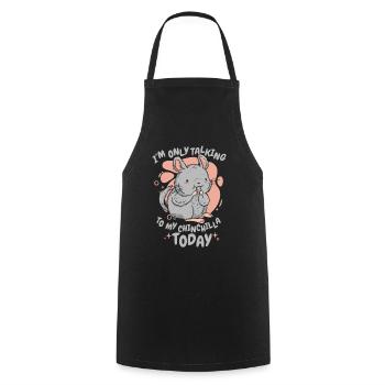 Only Talking To My Chinchilla Today Longhair - Cooking Apron - black - Front - AI Model Male 185 dark (185cm)