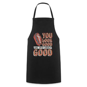 Embalmer You Look Good Like Mortician Embalmers - Cooking Apron - black - Front - AI Model Male 185 dark (185cm)