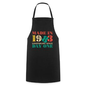Made in 1993: Legendary Since Day One - Cooking Apron - black - Front - AI Model Male 185 dark (185cm)
