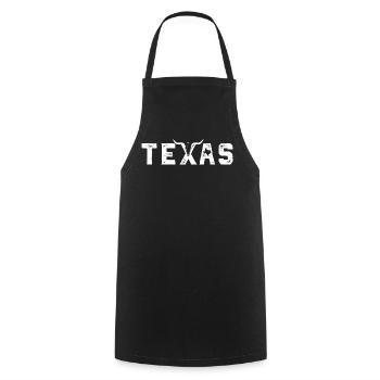 Texas Bold Distressed Wordmark - Cooking Apron - black - Front - AI Model Male 185 dark (185cm)