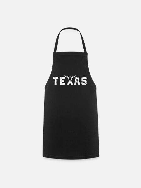 Texas Bold Distressed Wordmark - Cooking Apron - black