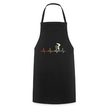 BMX Heartbeat Vintage - Cooking Apron - black - Front - AI Model Male 185 dark (185cm)