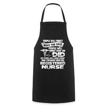Registered Nurse Registered Nurse Job - Cooking Apron - black - Front - AI Model Male 185 dark (185cm)