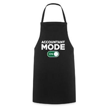 Mode comptable drôle en tenue - Tablier de cuisine - noir - Devant - AI Model Male 185 dark (185cm)