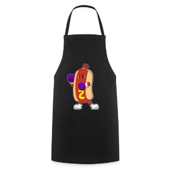 Hot Dog Boxer Boxing Gloves Boxing - Cooking Apron - black - Front - AI Model Male 185 dark (185cm)