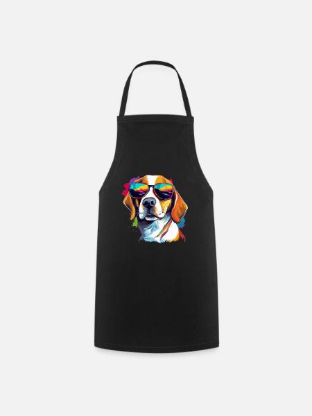 Beagle Hund Hunderasse für ein Beagle Frauchen - Kochschürze - Schwarz