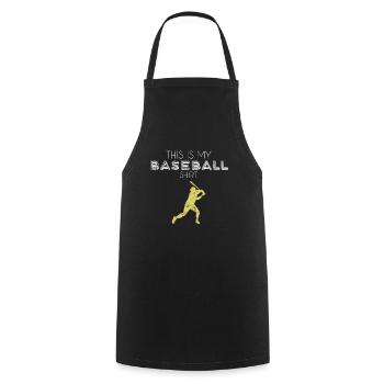 Chemise de baseball - Tablier de cuisine - noir - Devant - AI Model Male 185 dark (185cm)