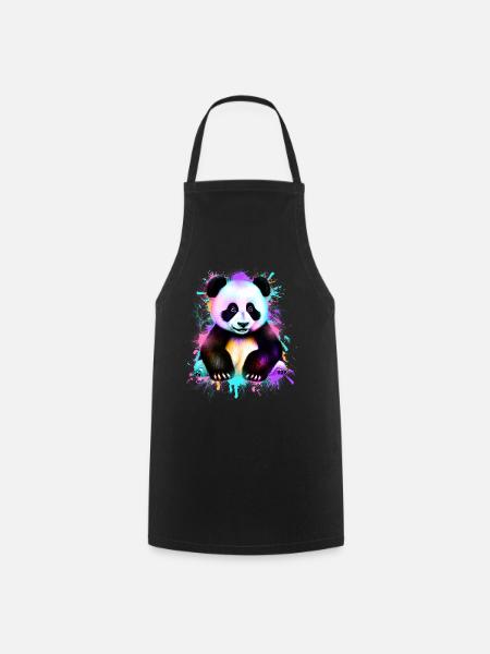 Panda - Kochschürze - Schwarz