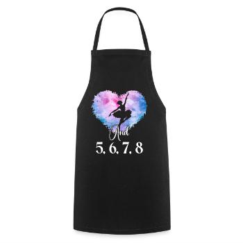 Ballet Dancer Dance Girl Ballerina - Cooking Apron - black - Front - AI Model Male 185 dark (185cm)